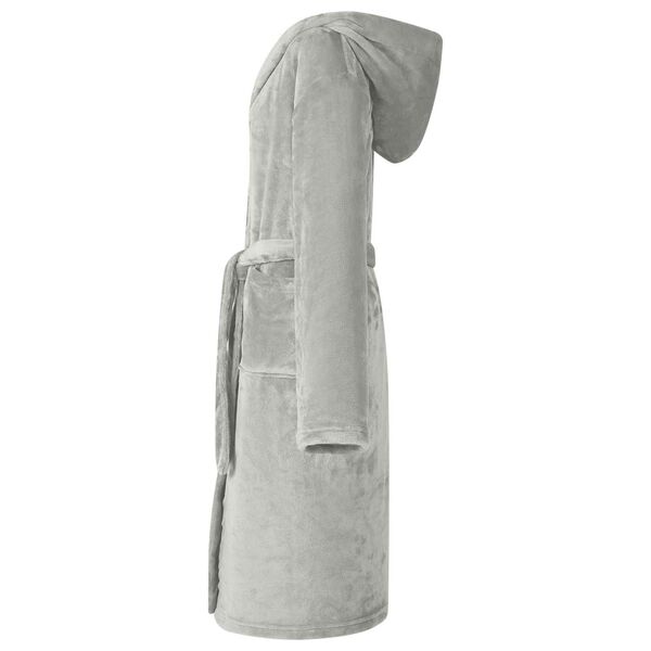vidaXL Peignoir avec capuche Gris s Flanelle