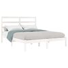 vidaXL Cadre de lit sans matelas blanc 120x190 cm bois massif