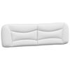 vidaXL Coussin de t&ecirc;te de lit Hvar blanc 180 cm similicuir