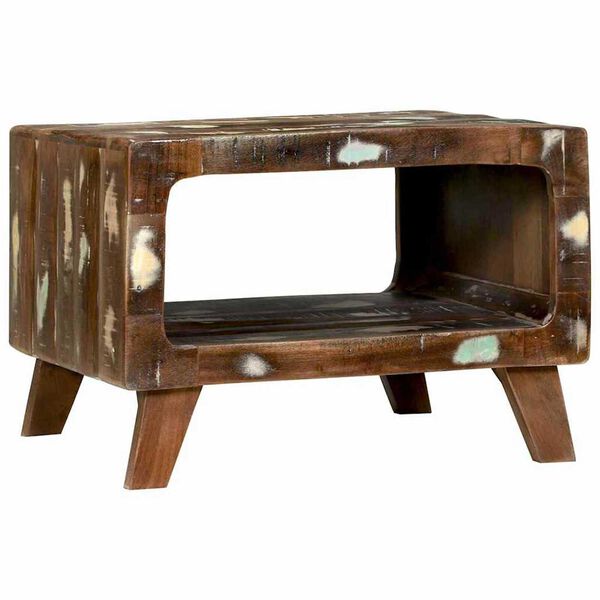 vidaXL Table basse 50 x 50 x 35 cm bois de récupération massif