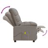 vidaXL Fauteuil de massage Taupe Tissu