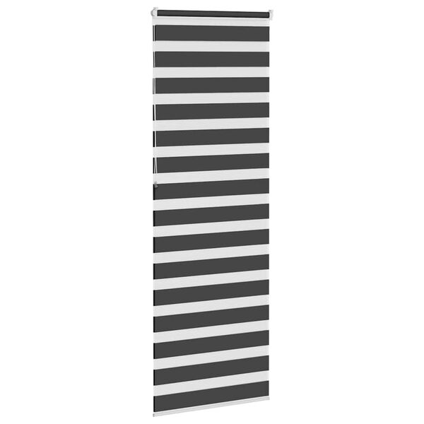 vidaXL Store z&egrave;bre noir 85x230 cm largeur du tissu 80,9 cm polyester