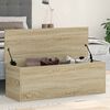 vidaXL Bo&icirc;te de rangement ch&ecirc;ne sonoma 102x35x35 cm bois d'ing&eacute;nierie