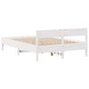 vidaXL Cadre de lit sans matelas blanc 150x200 cm bois de pin massif
