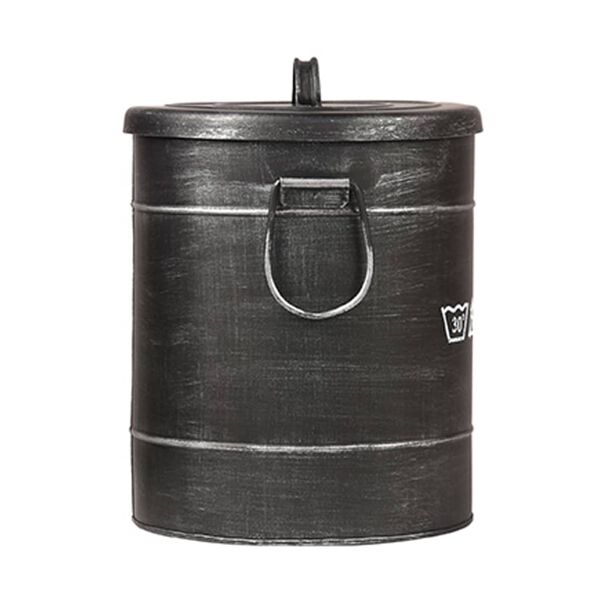 LABEL51 Panier &agrave; linge 26x26x33 cm S Noir antique