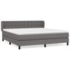 vidaXL Sommier &agrave; lattes de lit avec matelas Gris 180x200 cm Similicuir