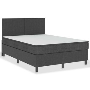 vidaXL Sommier &agrave; lattes de lit Gris fonc&eacute; Tissu 160x200 cm