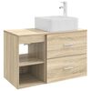 vidaXL Ensemble de mobilier de salle de bain 2 pc Ch&ecirc;ne Sonoma