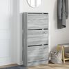 vidaXL Armoire &agrave; chaussures sonoma gris 60x21x125,5 cm bois ing&eacute;nierie