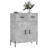 vidaXL Buffet gris b&eacute;ton 69,5x34x90 cm bois d'ing&eacute;nierie