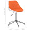 vidaXL Chaises &agrave; manger pivotantes lot de 2 orange et blanc similicuir