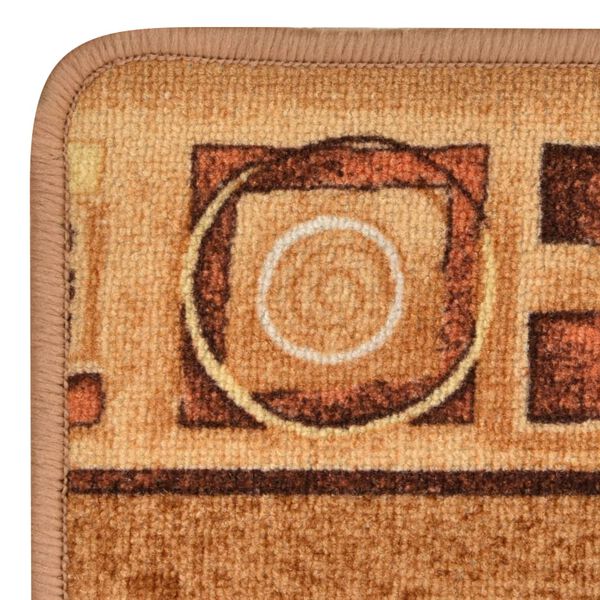 vidaXL Tapis de couloir Support de gel Beige 67x120 cm