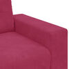 vidaXL | Canap&eacute; deux places | avec coussin Rouge bordeaux Velours