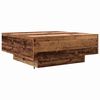 vidaXL Table basse Ancien Bois et Bleu 80 x 80 x 31 cm