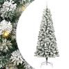 vidaXL Sapin de No&euml;l Artificiel &agrave; Branches Articul&eacute;es Vert et blanc