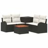 vidaXL Ensemble de Canap&eacute;s 6 pc Noir et blanc cr&egrave;me