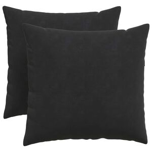 vidaXL Coussins de canap&eacute; 2 pcs Noir 50 x 50 cm