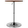 vidaXL Table de bar marron foncé Ø50x89,5 cm bois massif de chêne