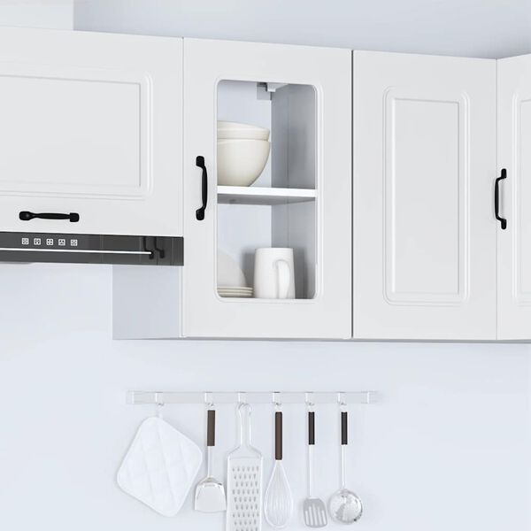 vidaXL Armoire murale de cuisine avec porte en verre Kalmar blanc