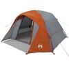 vidaXL Tente de cabine familiale 6 personnes gris orange imperm&eacute;able