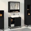 vidaXL Ensemble de mobilier de salle de bain 2 pcs Ch&ecirc;ne noir