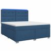 vidaXL Lit boxspring avec matelas Bleu 140 x 190 cm Tissu