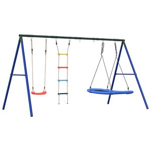 vidaXL Jeu d'ext&eacute;rieur de balan&ccedil;oire &eacute;chelle et balan&ccedil;oire nid
