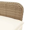 vidaXL Ensemble de bistro de jardin 9 pcs coussins marron poly rotin