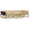 vidaXL Ensemble de canap&eacute;s d'ext&eacute;rieur 7 pc Blanc et Beige