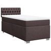 vidaXL Sommier &agrave; lattes de lit avec matelas Marron fonc&eacute; 80x200 cm