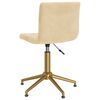 vidaXL Chaises pivotantes &agrave; manger lot de 4 cr&egrave;me velours