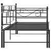 vidaXL Cadre de canapé-lit extensible sans matelas Noir Métal 90x200cm
