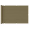 vidaXL Écran de balcon Taupe 90x400 cm PEHD