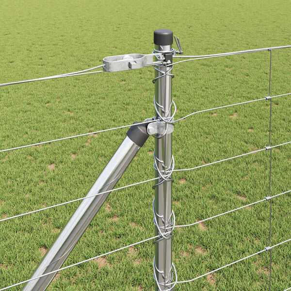 vidaXL Poteau de cl&ocirc;ture. Galvanis&eacute; 25 x 1,2 m Acier