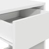 vidaXL Tables de chevet avec tiroir 2 pcs blanc 35x34x66,5 cm