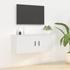 vidaXL Meuble TV mural Blanc 100x34,5x40 cm