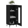 vidaXL Buffet Noir 34,5x34x90 cm Bois d'ing&eacute;nierie