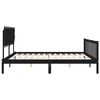 vidaXL Cadre de lit sans matelas noir 200x200 cm bois massif de pin