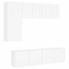 vidaXL Unit&eacute;s murales TV 5 pcs blanc bois d'ing&eacute;nierie