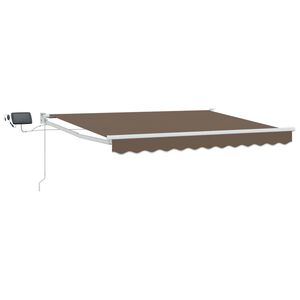 vidaXL Store r&eacute;tractable manuel avec LEDs Taupe