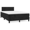 vidaXL Sommier &agrave; lattes de lit avec matelas noir 120x190 cm velours