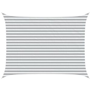 vidaXL Voile d'ombre Gris clair et blanc 4 &times; 3 m