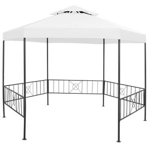 vidaXL Belv&eacute;d&egrave;re de jardin 323x275x265 cm Blanc 180 g/m&sup2;