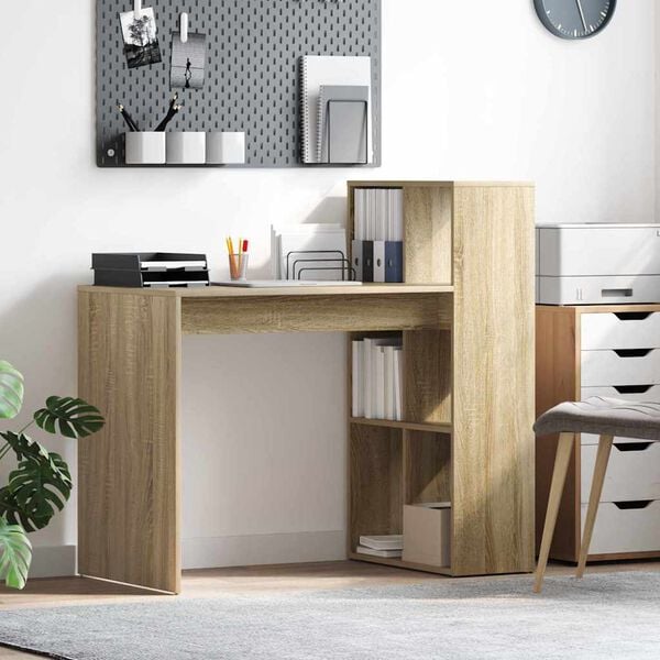 vidaXL Bureau Ch&ecirc;ne Sonoma 108 x 55 x 103.5 cm Bois d'ing&eacute;nierie