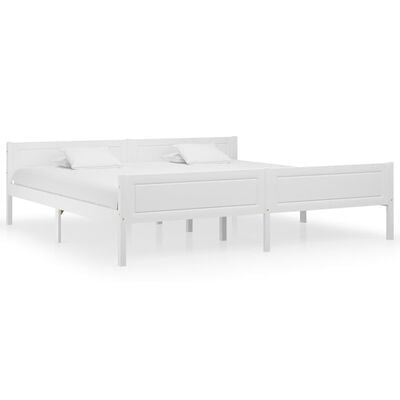 vidaXL Cadre de lit sans matelas bois massif de pin blanc 200x200 cm