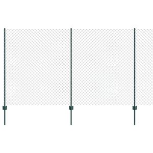 vidaXL Cl&ocirc;ture grillag&eacute;e avec poteau 10 x 1,4 m Acier recouvert de PVC