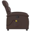 vidaXL Fauteuil de massage inclinable Marron Similicuir