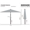 Madison Parasol de jardin Moraira 230x230 cm &eacute;cru