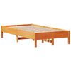 vidaXL Cadre de lit sans matelas cire marron 120x200cm bois pin massif