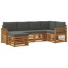 vidaXL Ensemble de canap&eacute;s d'ext&eacute;rieur 5 pc Naturel et Anthracite